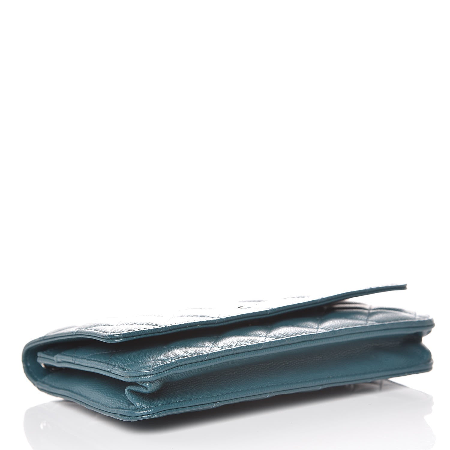 Chanel Caviar Quilted Wallet On Chain WOC Dark Turquoise 4 of 11