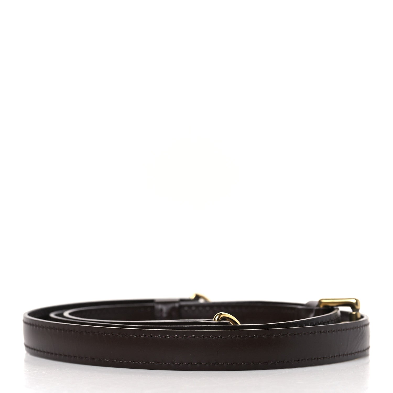 Louis Vuitton LOUIS VUITTON Calfskin 16mm Adjustable Shoulder Strap Brown 3 of 4