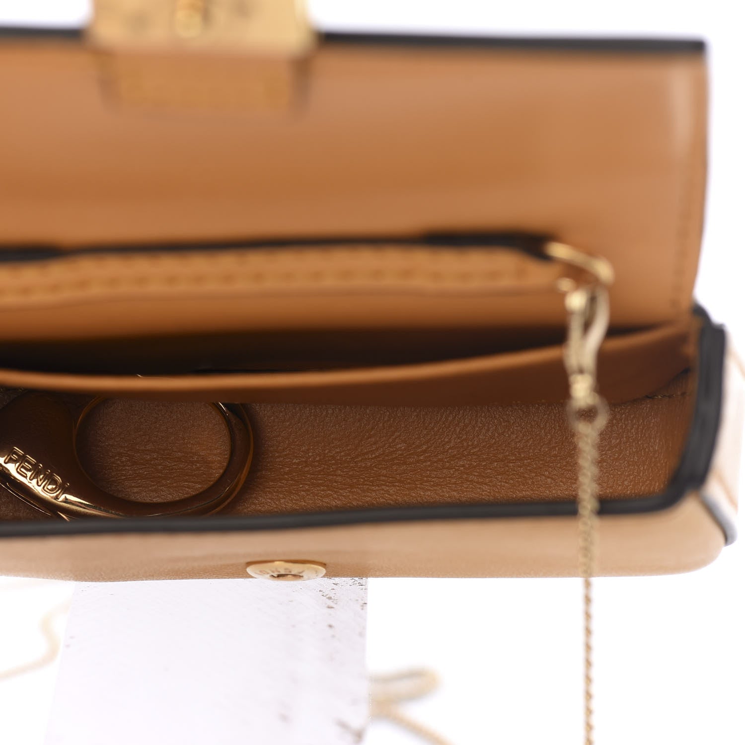 Fendi Vitello Century Opaco Nano Baguette Belt Charm Zucca 4 of 7