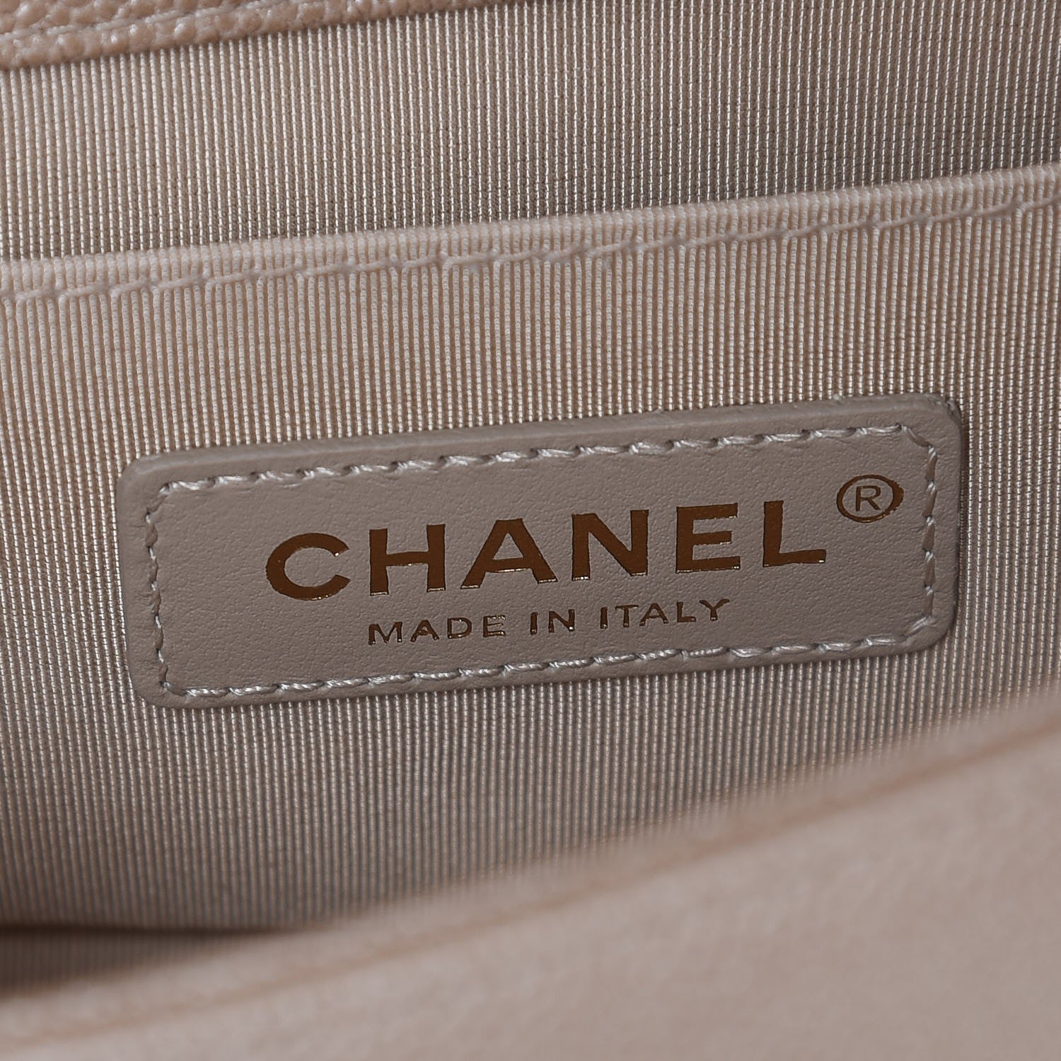 Chanel Caviar Chevron Quilted Small Boy Flap Light Beige 6 of 8