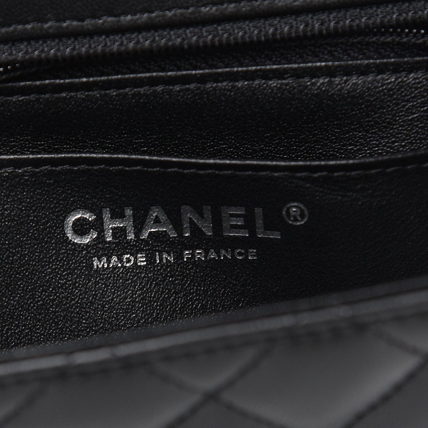 Lambskin Quilted Mini Square Flap Black