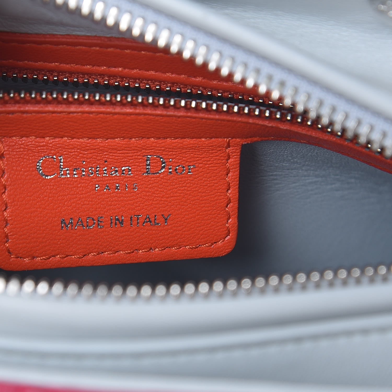 Christian Dior Lambskin Cannage Medium Tri-Color Lady Dior Fuchsia Orange 7 of 8