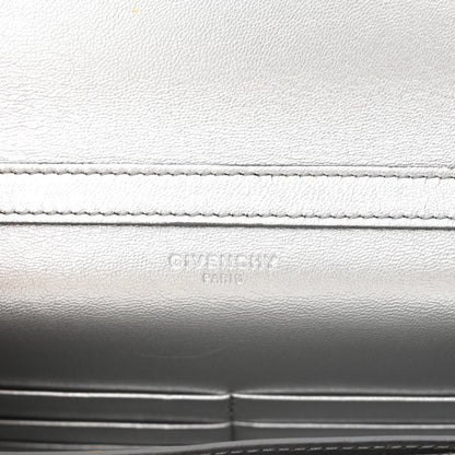 Givenchy Metallic Calfskin Pandora Chain Wallet Silver 6 of 13