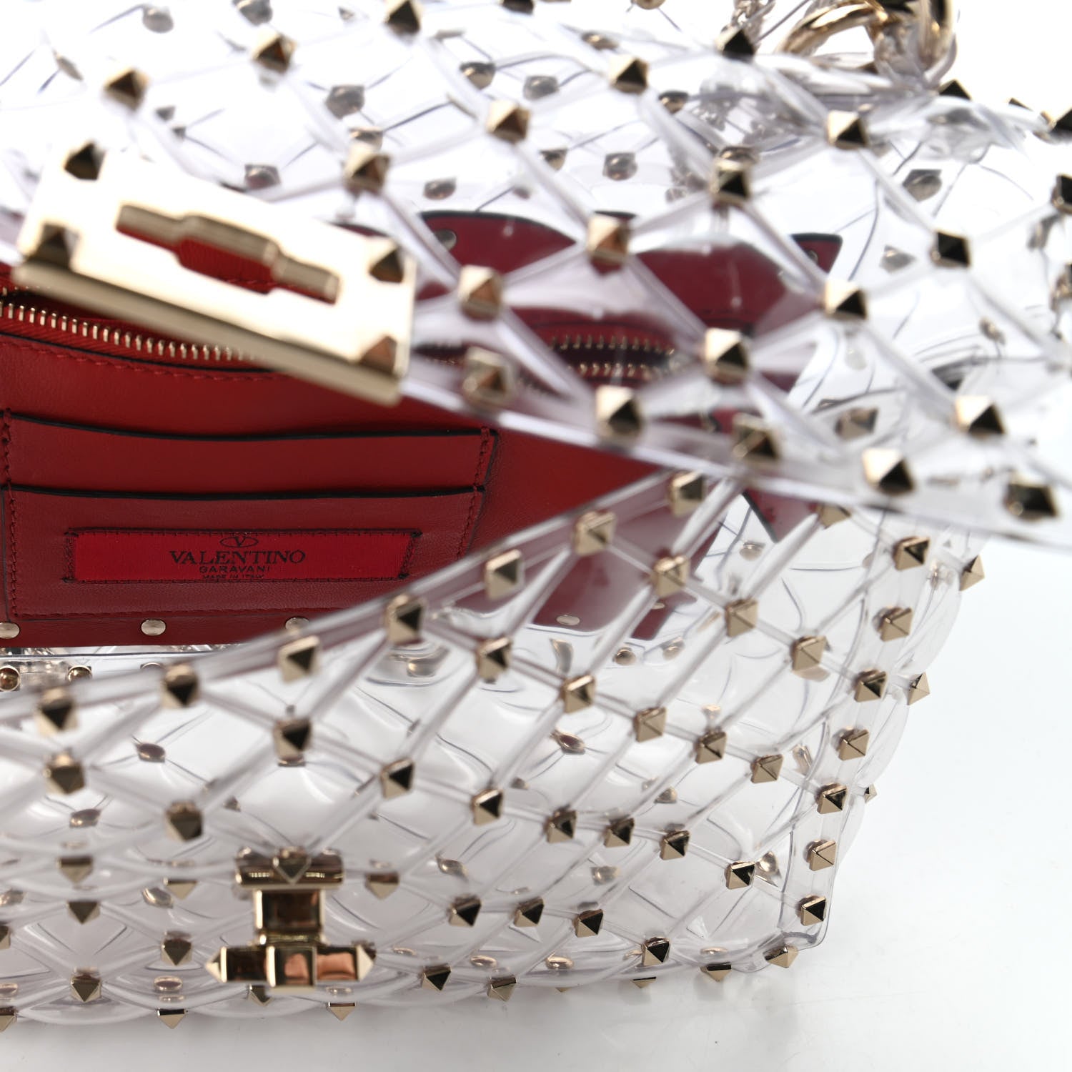 Valentino Garavani PVC Medium Rockstud Spike Shoulder Bag 8 of 9