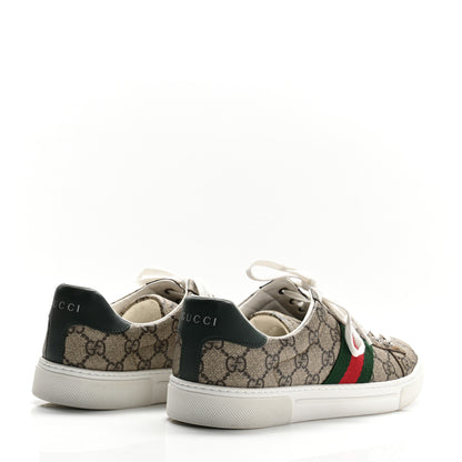 Gucci GG Supreme Monogram Womens New Ace Low-Top Sneaker 37.5 Beige 5 of 10