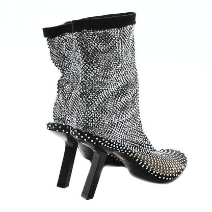 Balenciaga Fishnet Strass Embroidered 110mm Pumps 39 Black 5 of 8