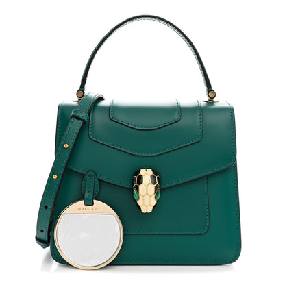 Bulgari Calfskin Serpenti Forever Top Handle Emerald Green 2 of 10