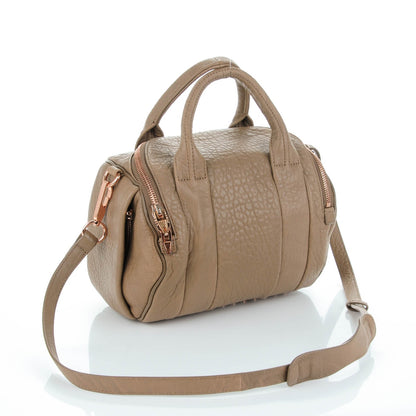 Alexander Wang Pebbled Lambskin Rockie Latte Rose Gold Hardware 3 of 16