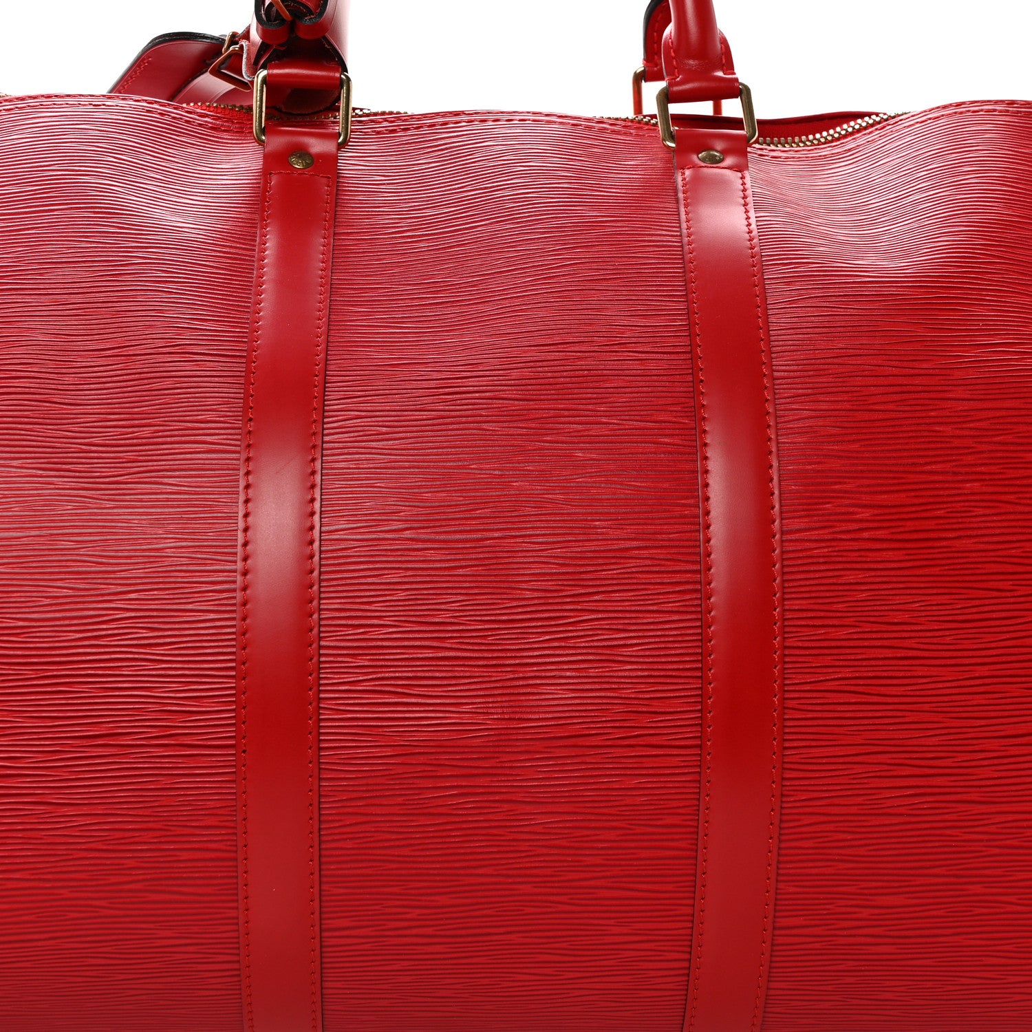Louis Vuitton Epi Keepall 55 Castillan Red 6 of 15