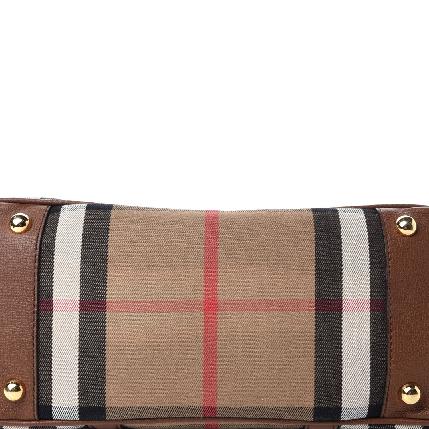 Burberry Derby Calfskin House Check Medium Milverton Satchel Tan 8 of 15