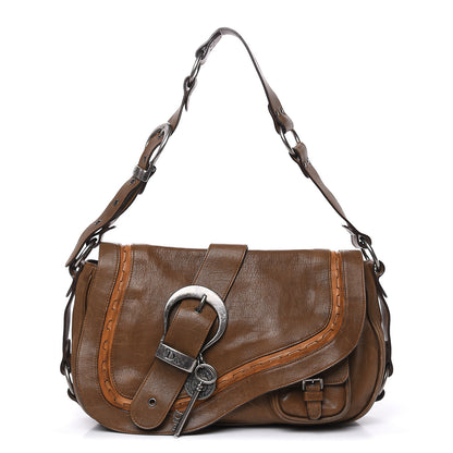 Christian Dior Calfskin Medium Gaucho Double Saddle Brown 1 of 19