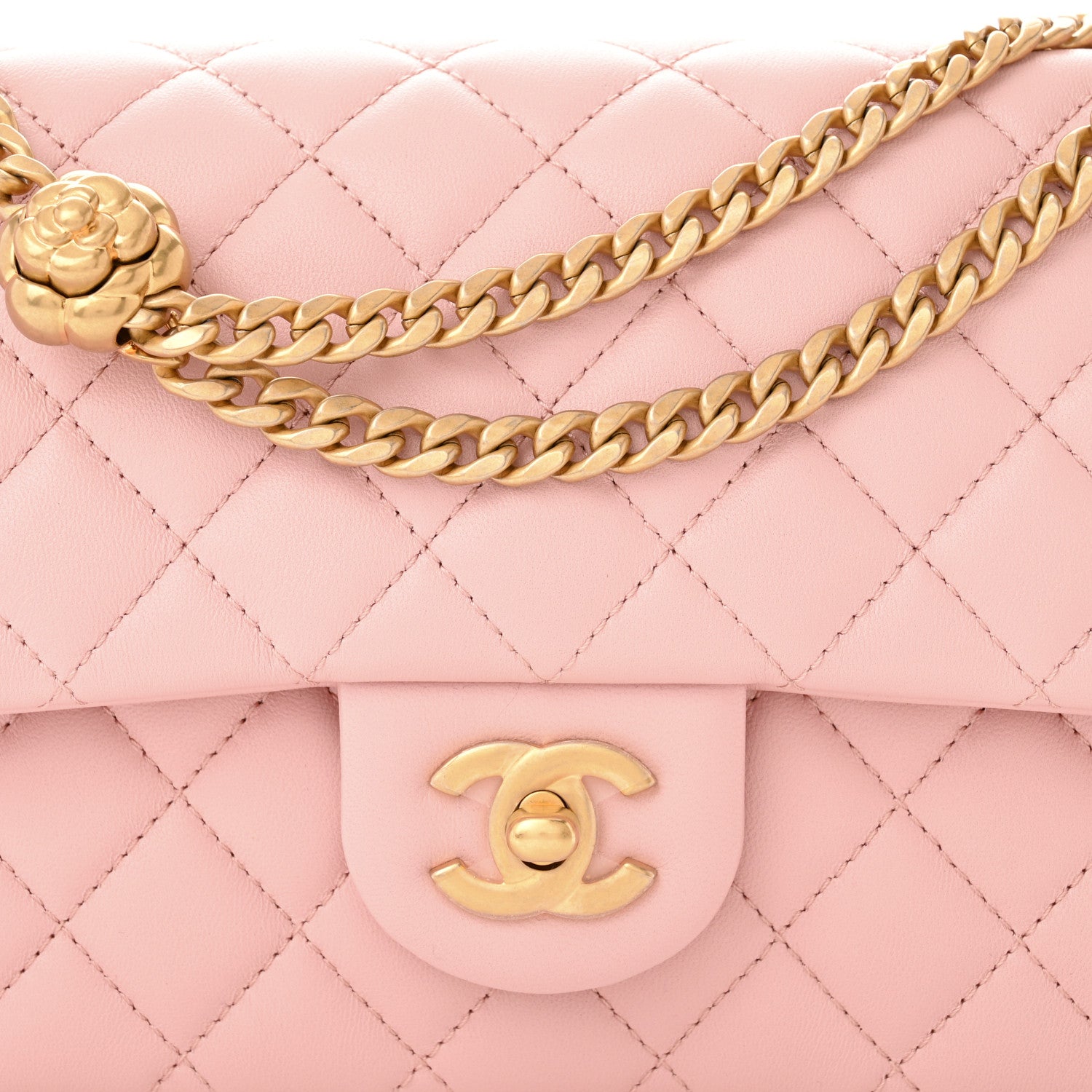 Chanel Lambskin Quilted Small Sweet Camellia Flap Light Pink 8 of 10