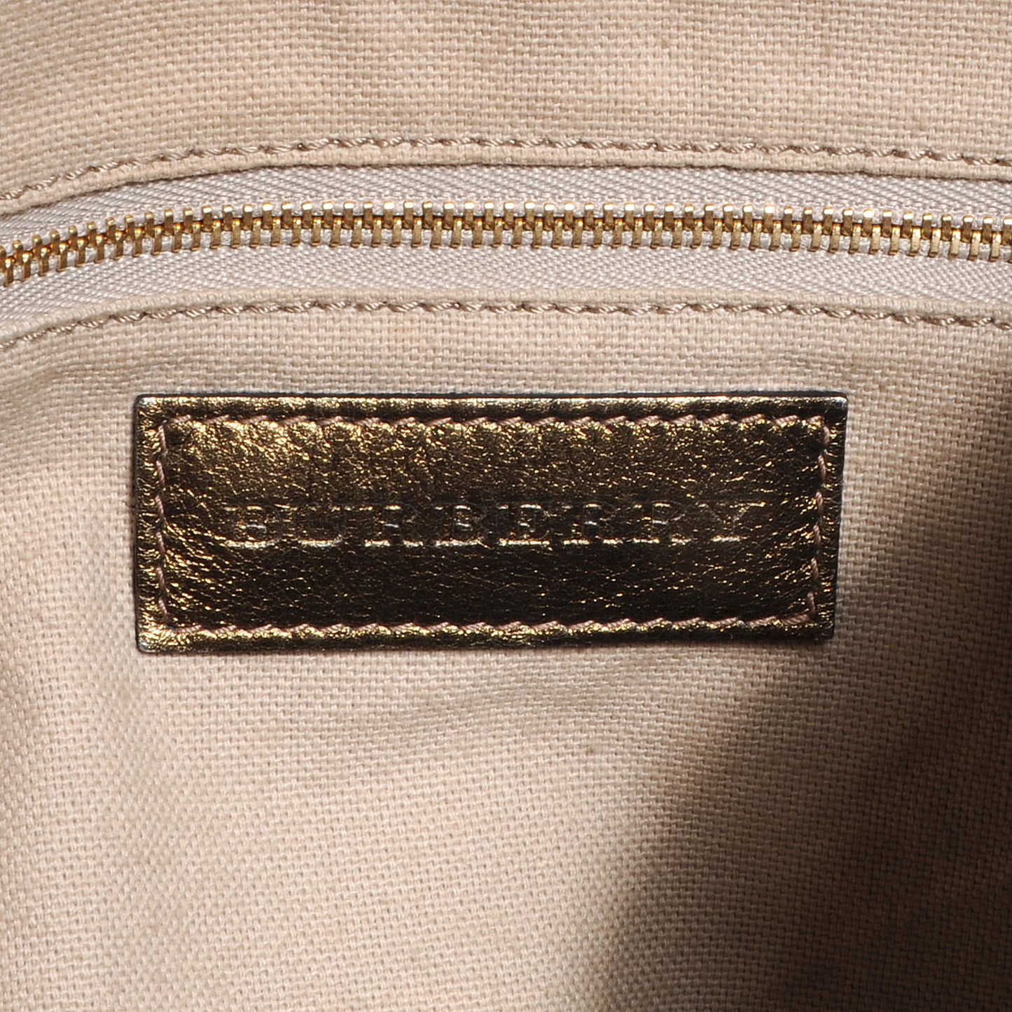 Metallic Check Small Canterbury Tote Gold