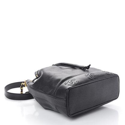 Chanel Caviar CC Drawstring Shoulder Bag Black 5 of 12