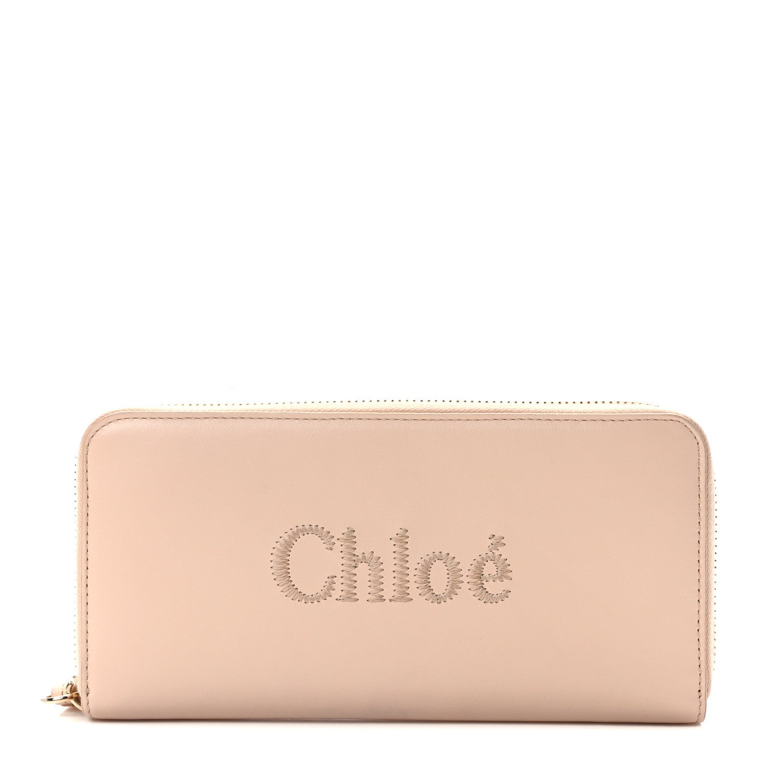 Chloe Lambskin Sense Zip Around Wallet Cement Pink 1 of 9