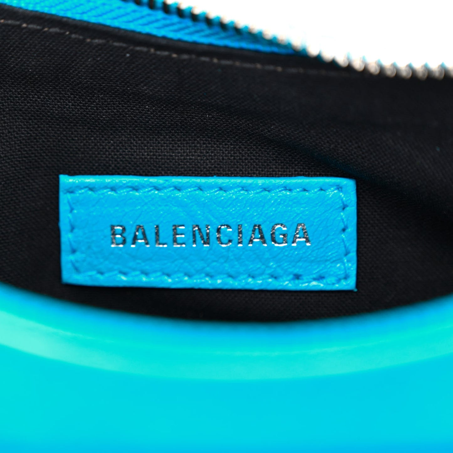 Agneau Arena Le Cagole Shoulder Bag XS Cyan
