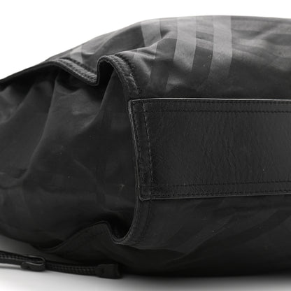 Burberry Nylon Tonal Check Buckleigh Packable Tote Black 10 of 13