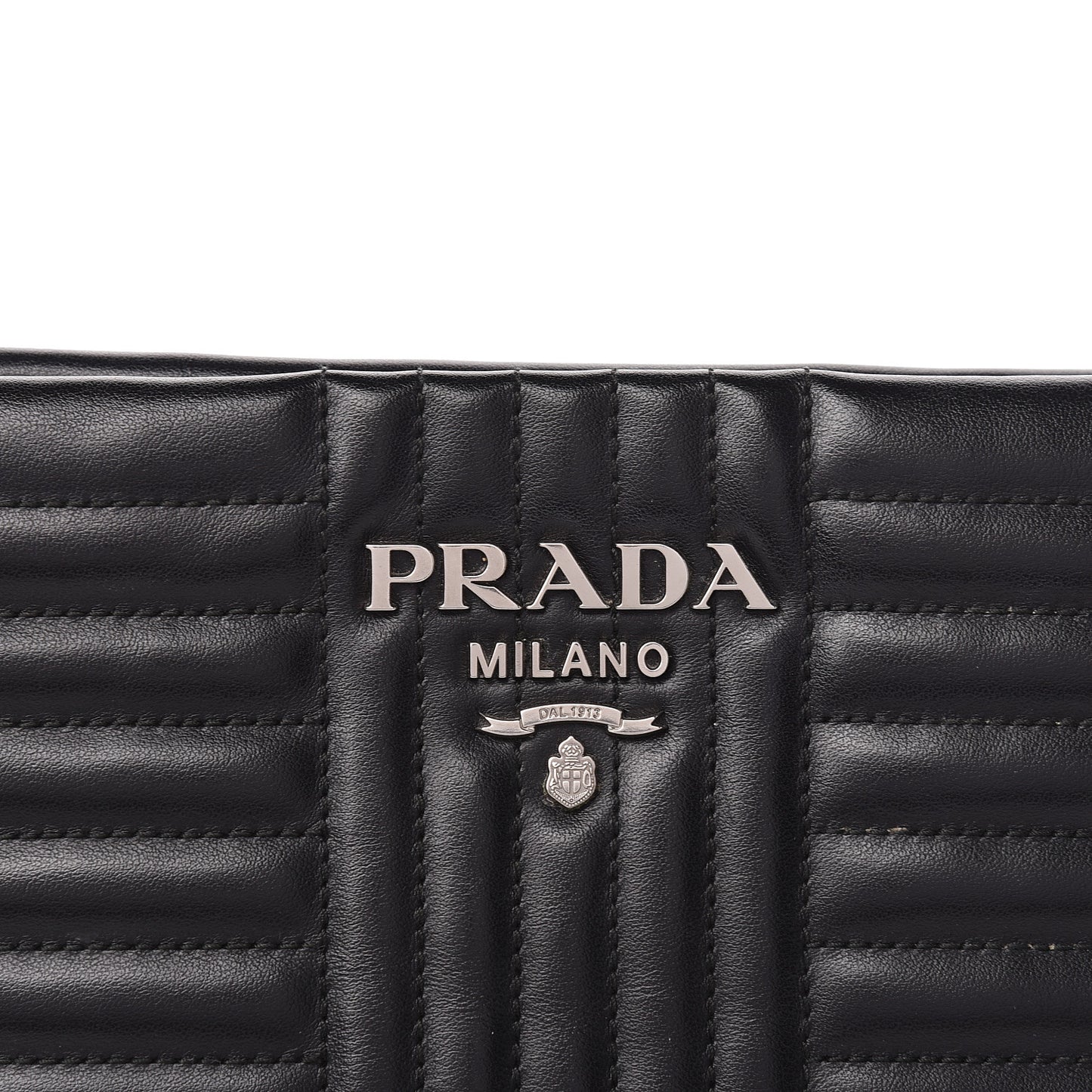 Soft Calfskin Impunture Diagramme Clutch Black