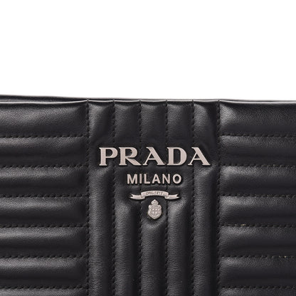 Prada Soft Calfskin Impunture Diagramme Clutch Black 9 of 9