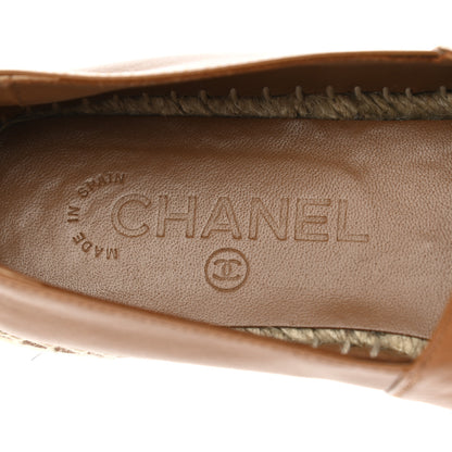 Chanel Calfskin CC Espadrilles 36 Light Brown 8 of 9