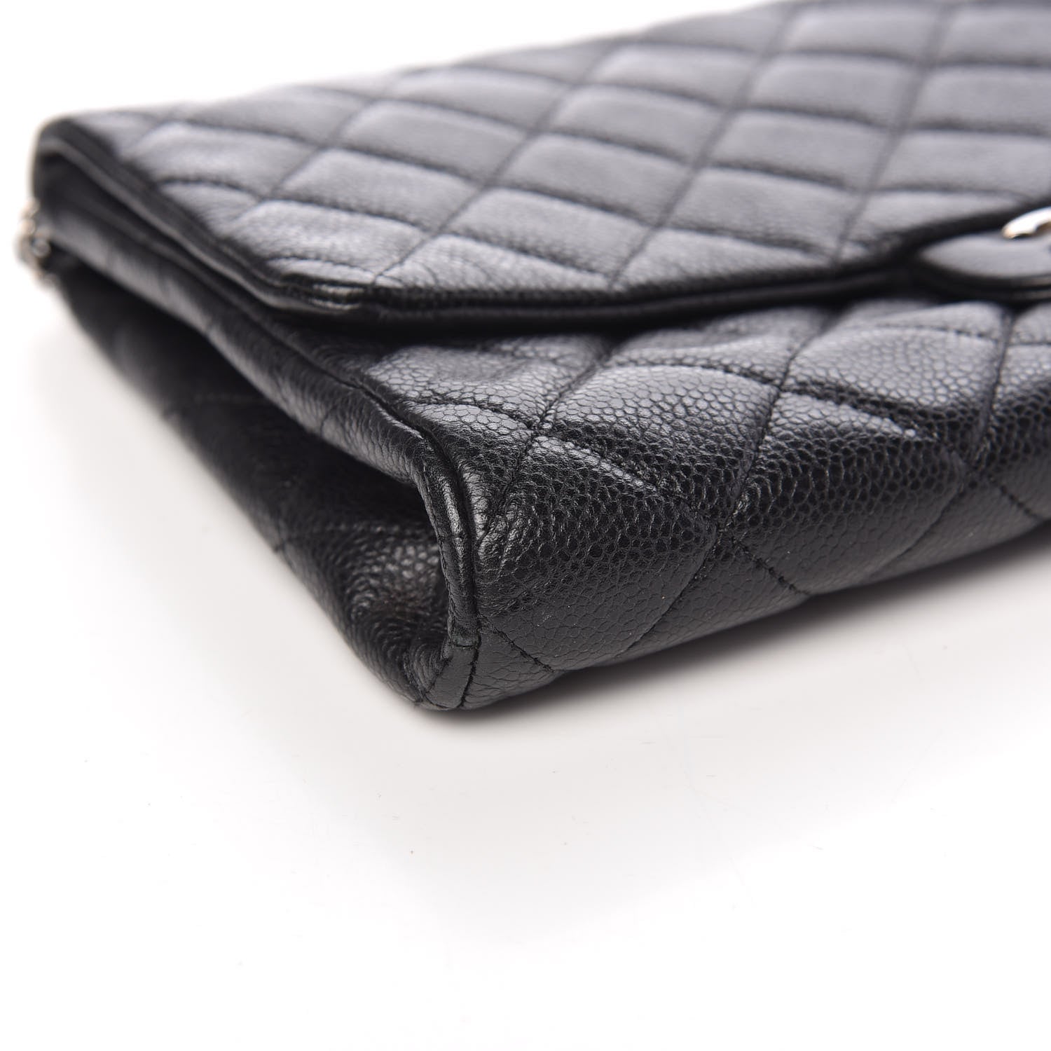 Chanel Caviar Quilted Clutch With Chain Flap Black 8 of 9