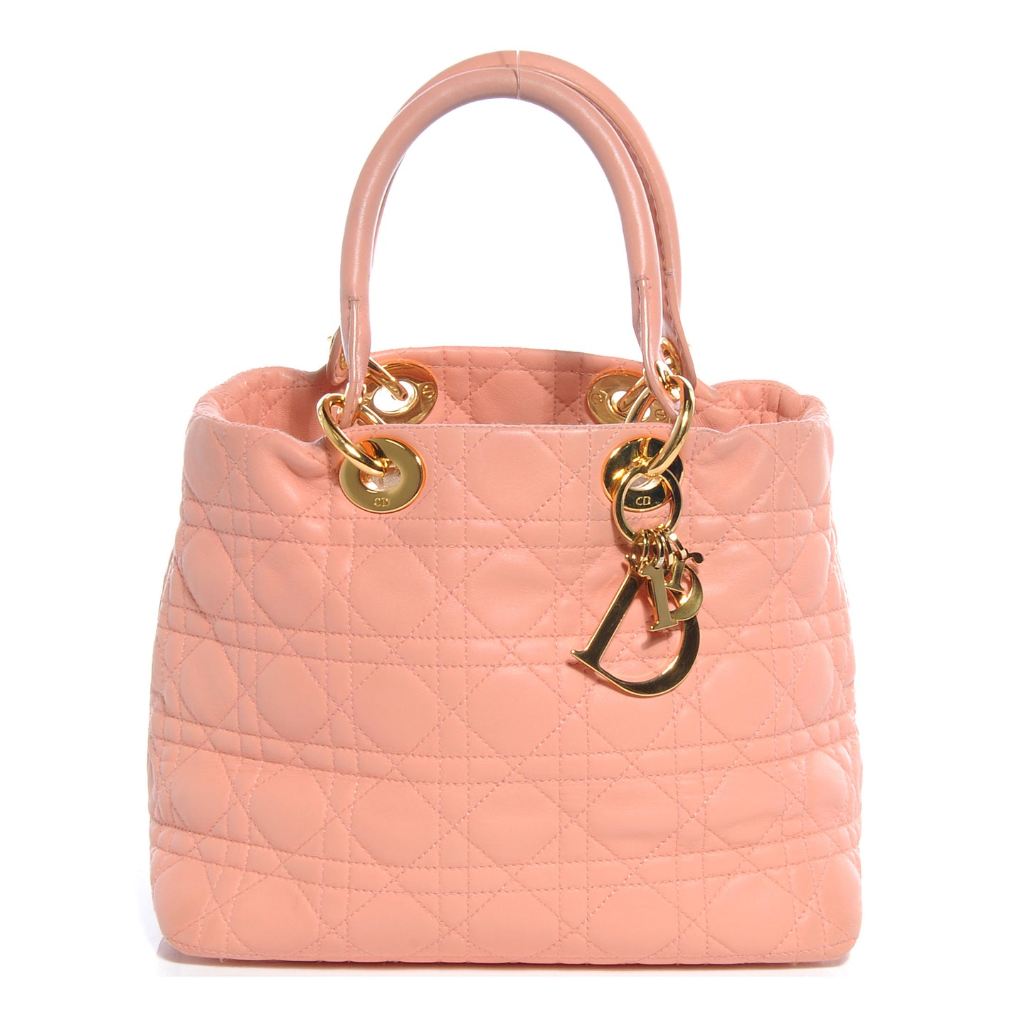Lambskin Cannage Soft Lady Dior Tote Pink