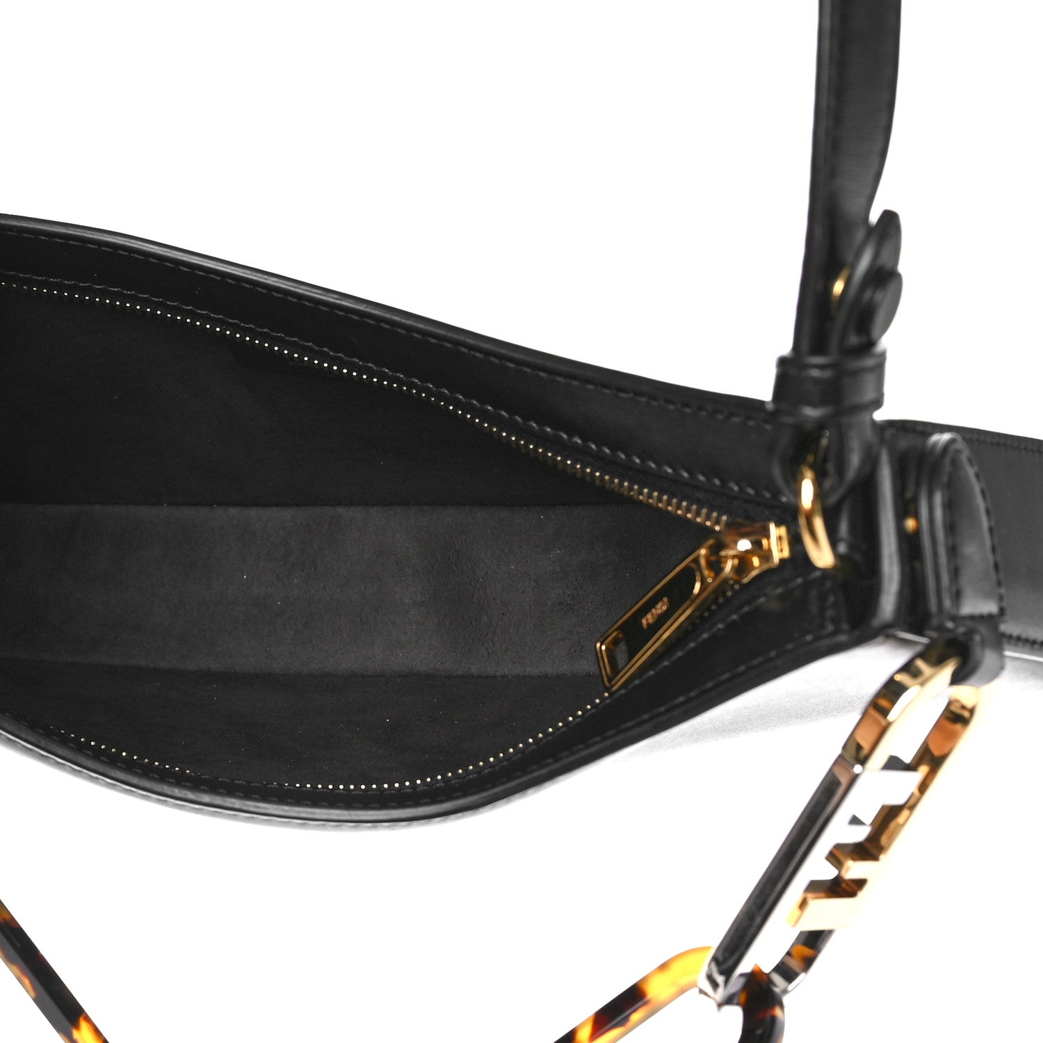 Fendi Vitello Queen Palmellato Fendi O'Lock Swing Black 5 of 9