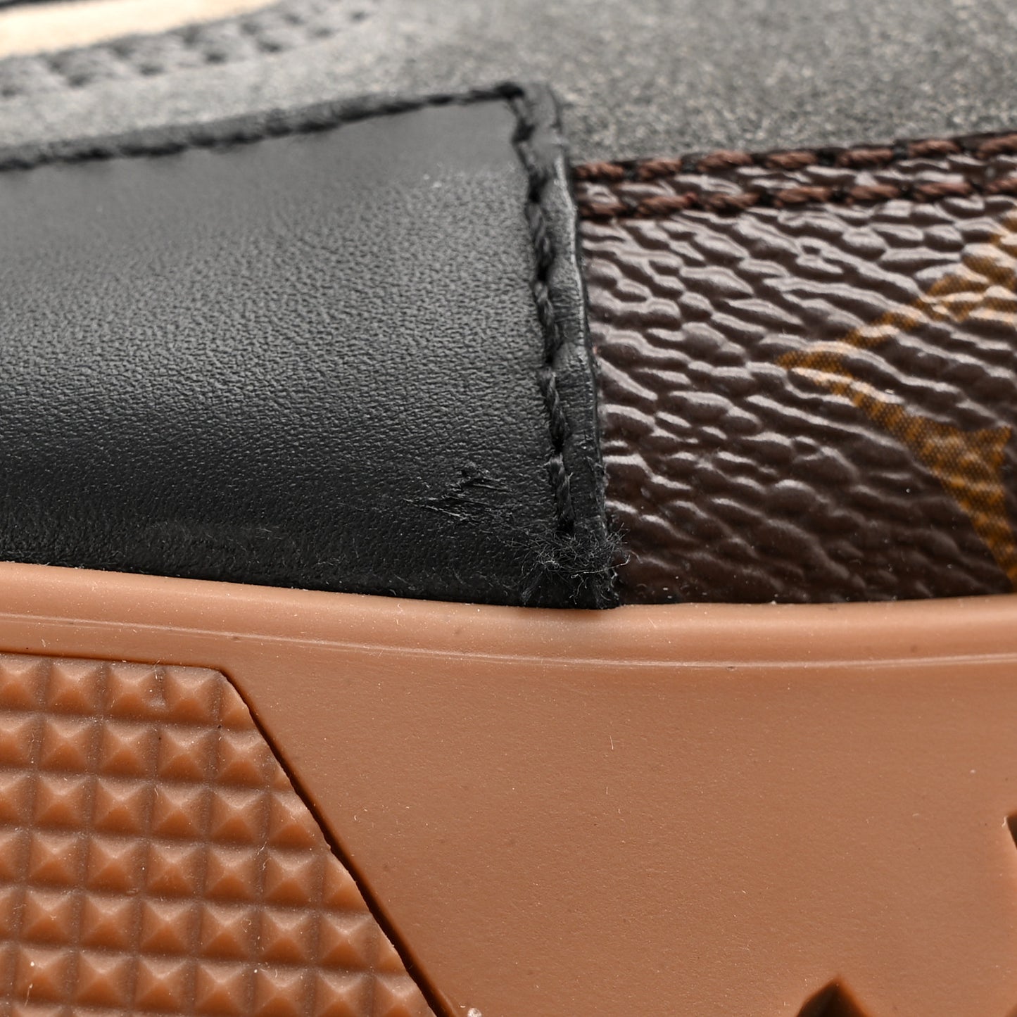 Suede Calfskin Monogram Laureate Platform Desert Boots 37 Beige