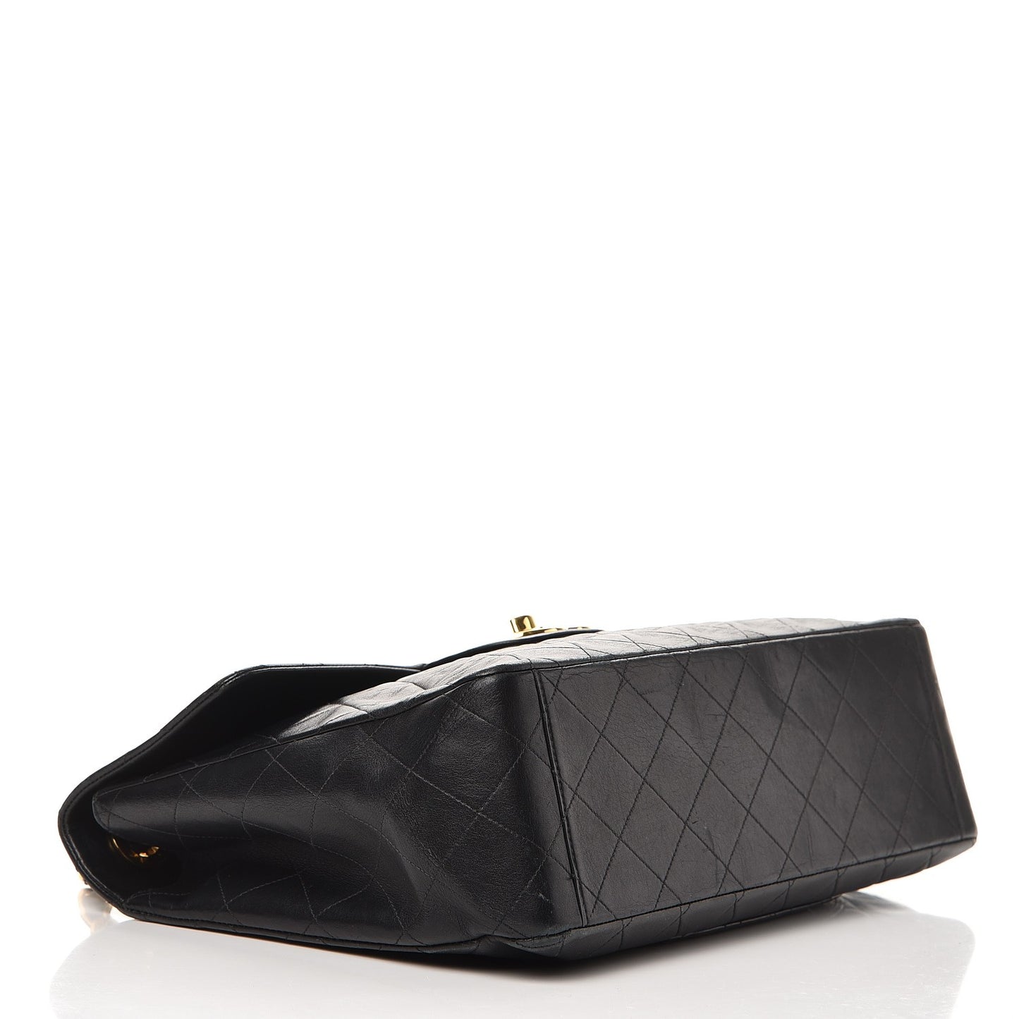 CHANEL Lambskin Quilted XL Jumbo Single Flap Black