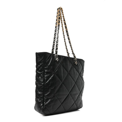 Chanel Lambskin Quilted Large Chanel 19 Shopping Tote Black 3 of 10
