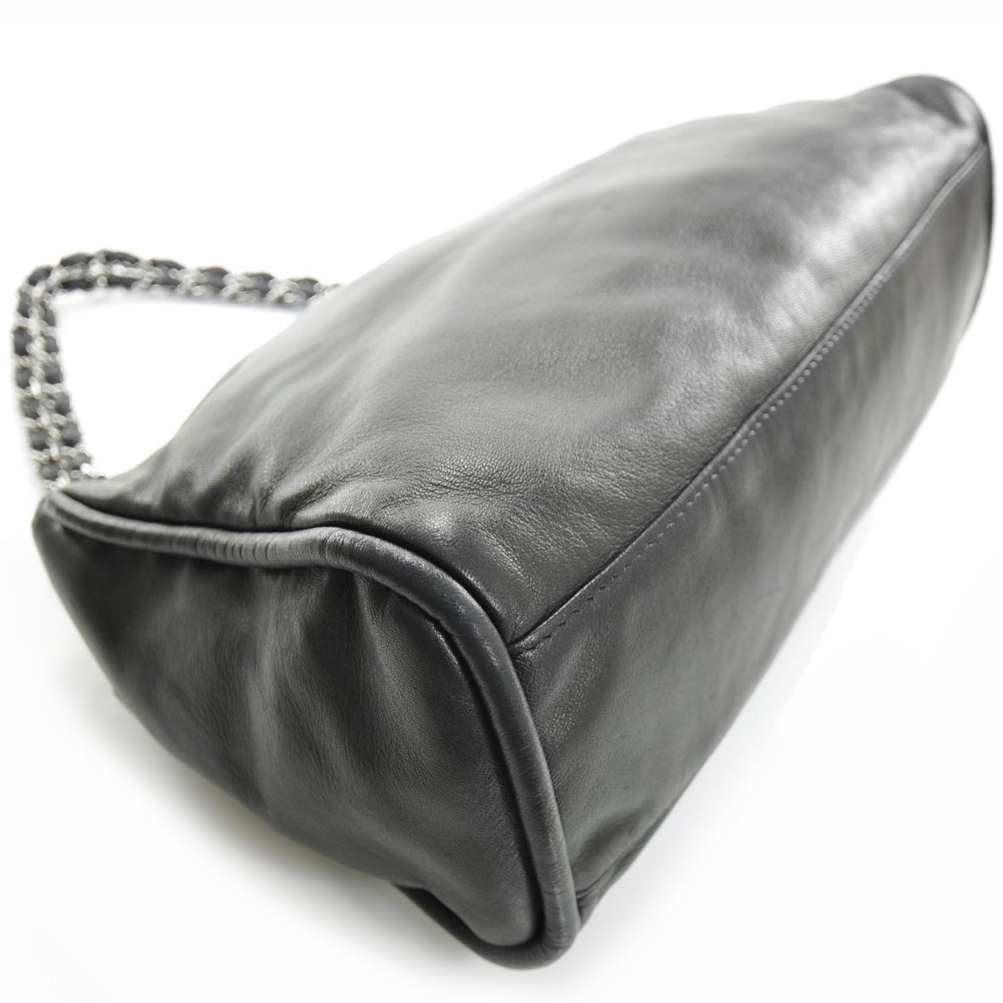 Lambskin Double Mademoiselle Jumbo Flap Black