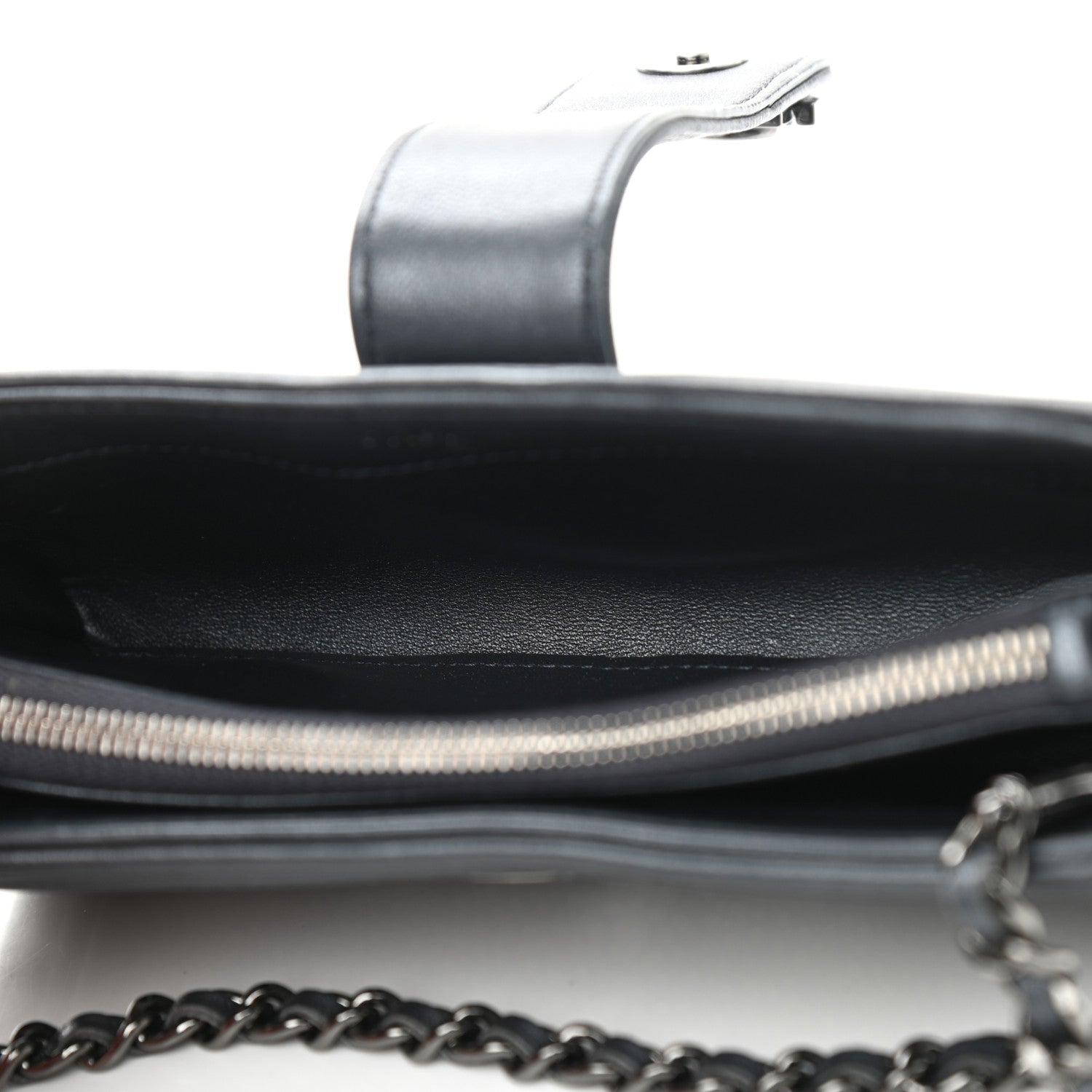 Chanel Metallic Galuchat Stingray Lambskin Mini Clutch With Removable Chain Dark Grey 5 of 11