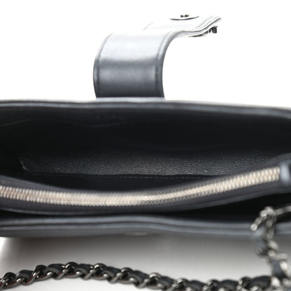 Chanel Metallic Galuchat Stingray Lambskin Mini Clutch With Removable Chain Dark Grey 5 of 11