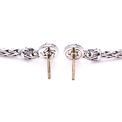 John Hardy Sterling Silver Diamond Classic Chain Drop Earrings 4 of 8