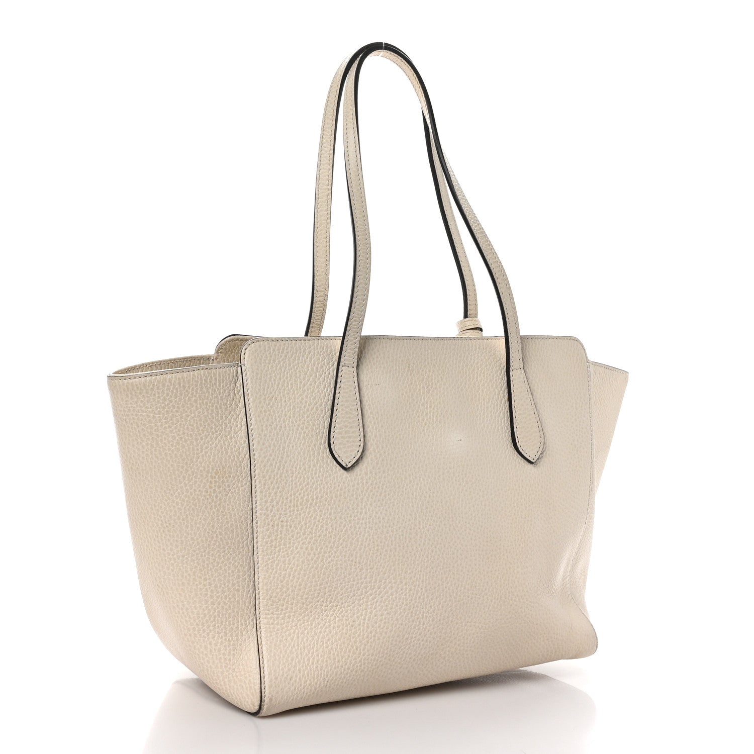 Gucci Dollar Calfskin Small Swing Tote Mystic White 3 of 8