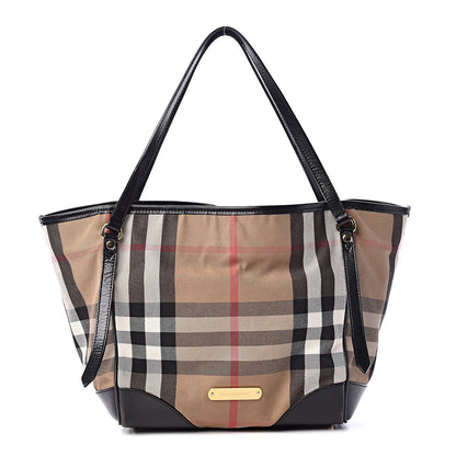 Burberry House Check Small Canterbury Tote Black 1 of 19