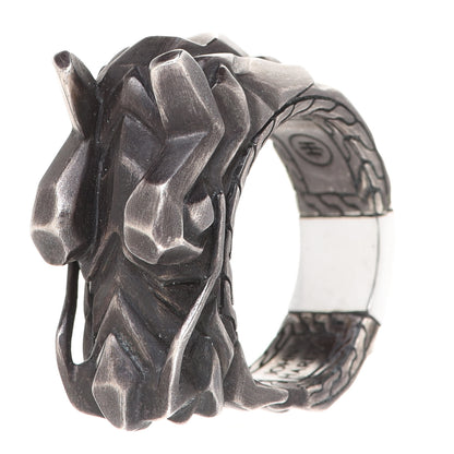 John Hardy Blackened Sterling Silver Naga Dragon Head Ring 65 11 1 of 7