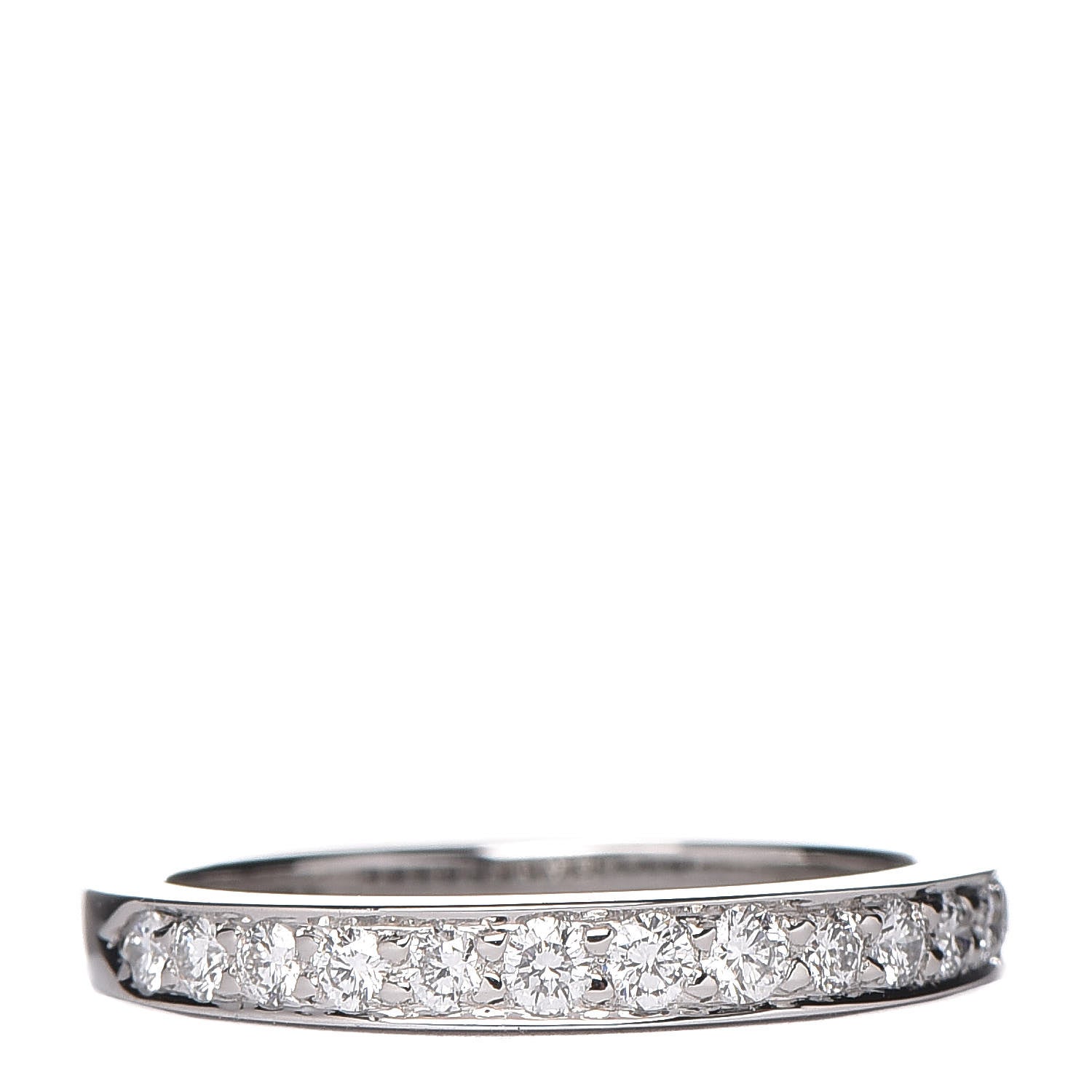 Tiffany Platinum Diamond .25ctw Half Circle Wedding Band Ring 49 4.75 1 of 5