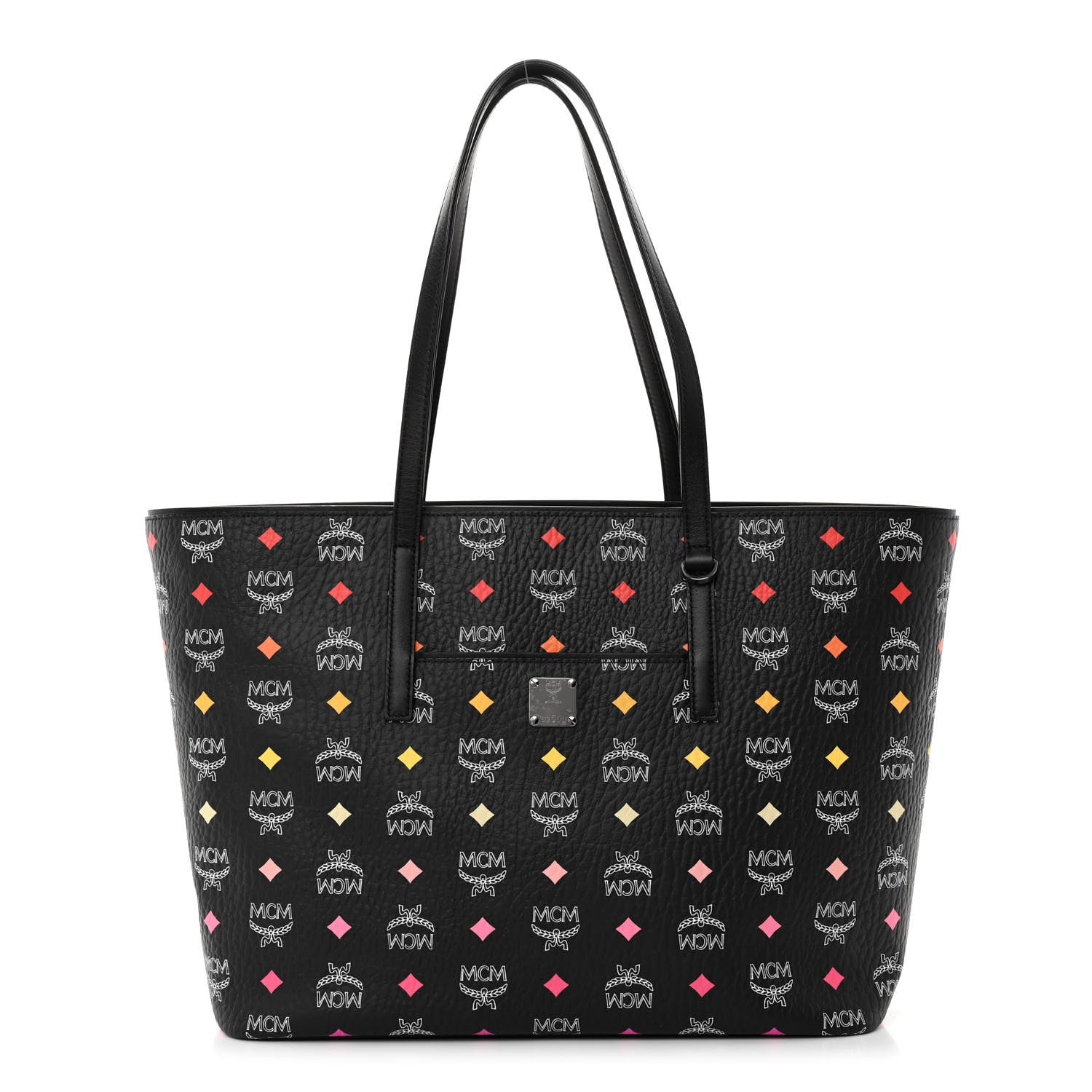 MCM Visetos Spektrum Medium Anya Shopper Tote Black 1 of 12