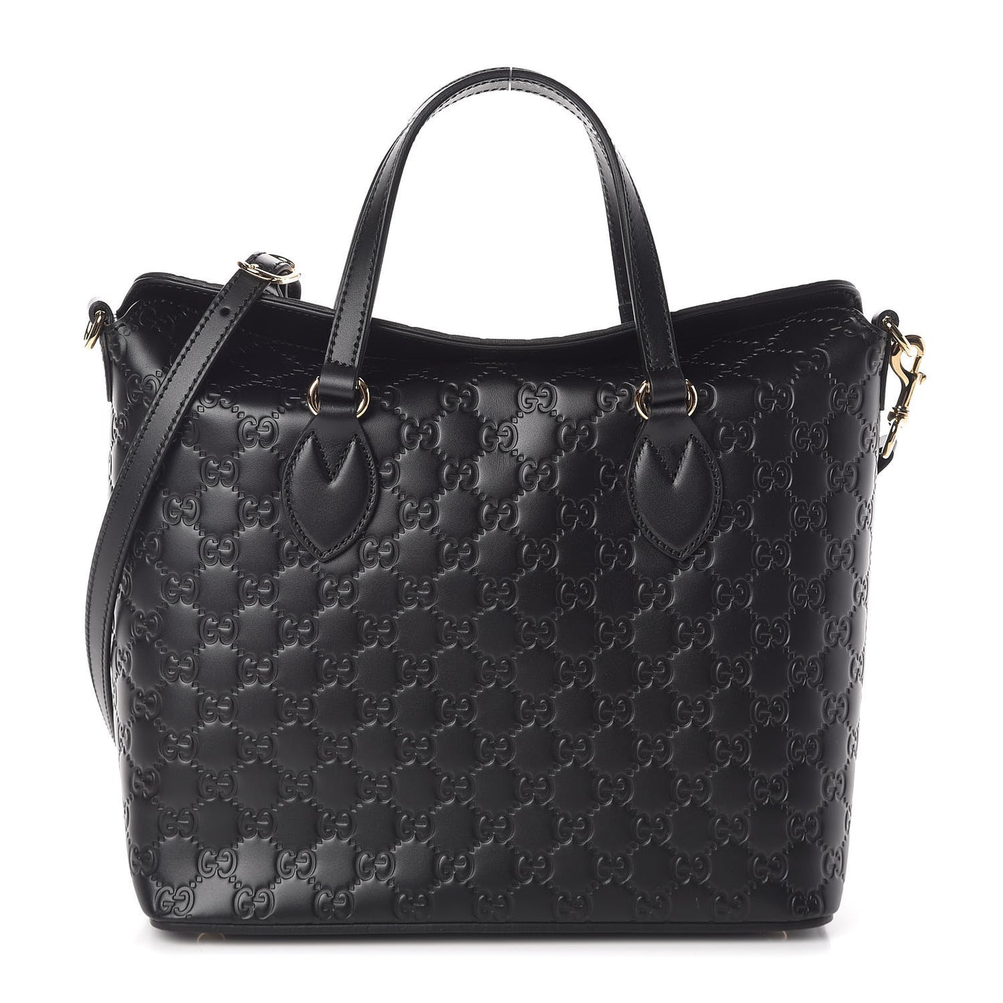 Guccissima Linea A Foldover Tote Black