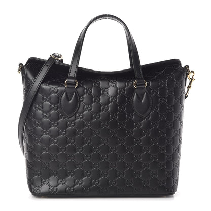 Gucci Guccissima Linea A Foldover Tote Black 1 of 10
