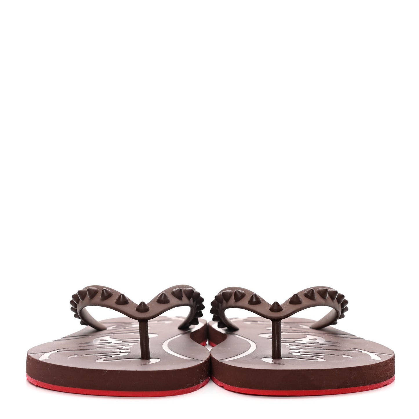 Rubber Spike Loubi Donna Flip Flop 41 Nude