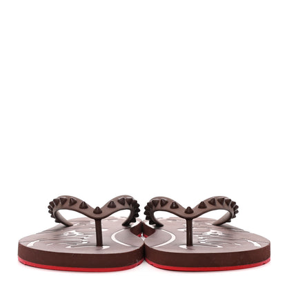 Christian Louboutin Rubber Spike Loubi Donna Flip Flop 41 Nude 2 of 9