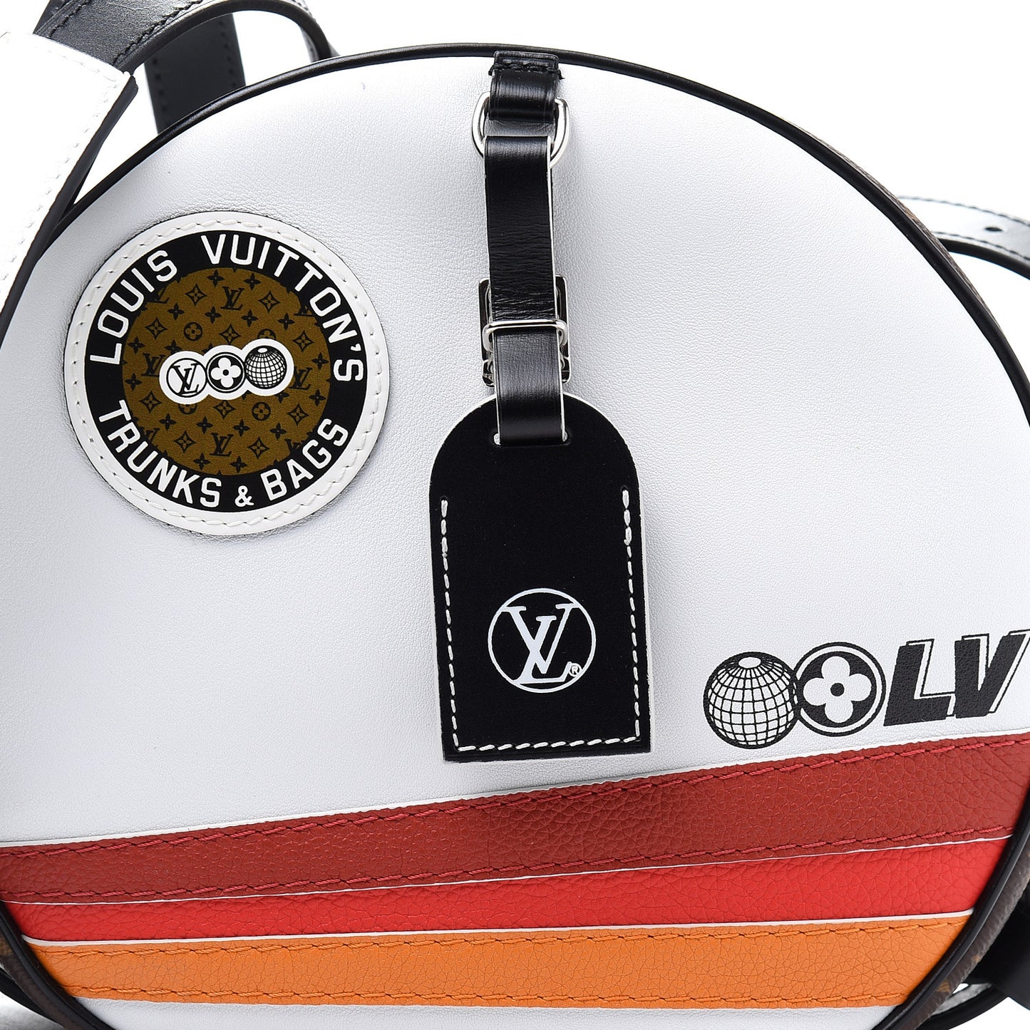Calfskin Monogram LV Airline Boite Chapeau Souple White