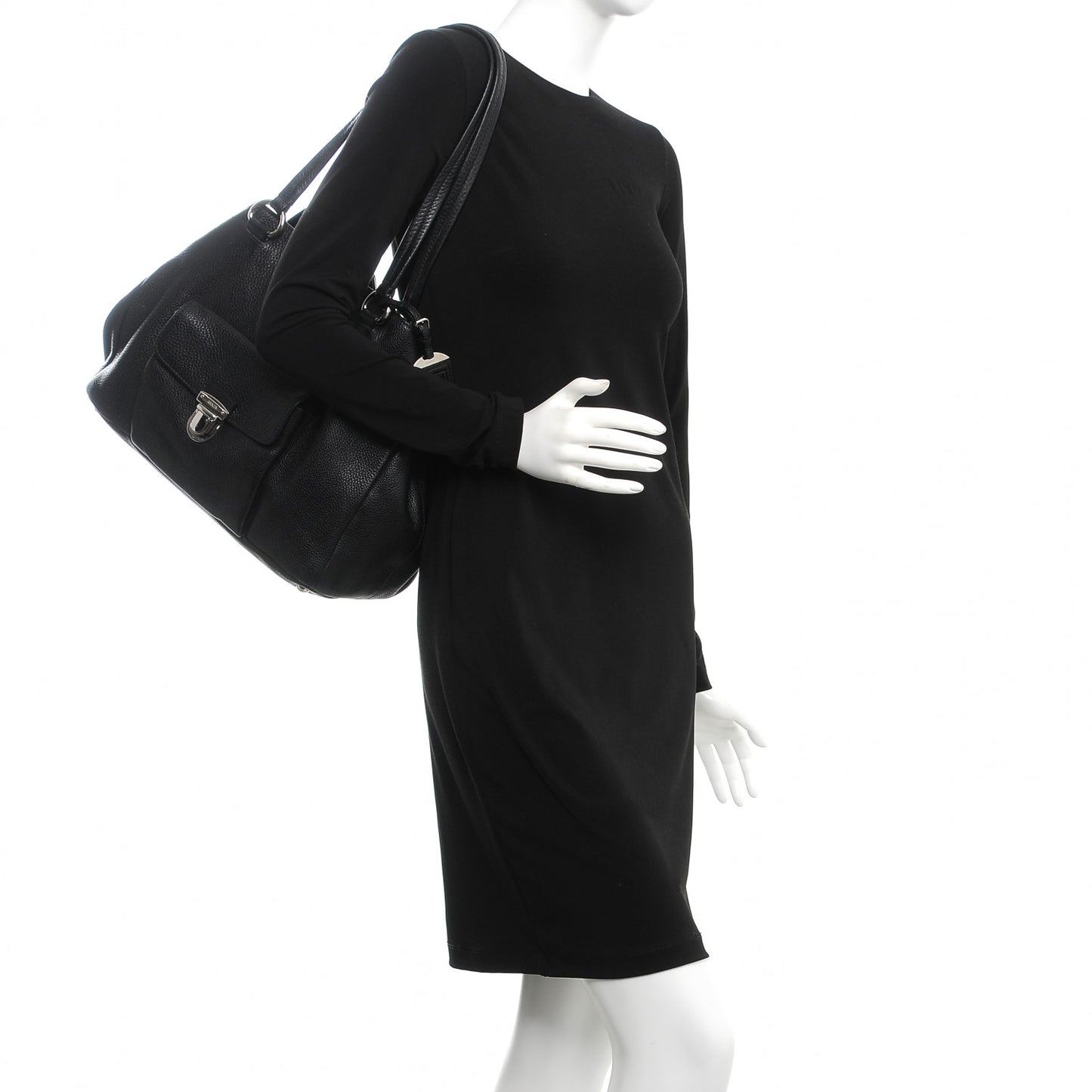 Vitello Daino Tote Nero Black
