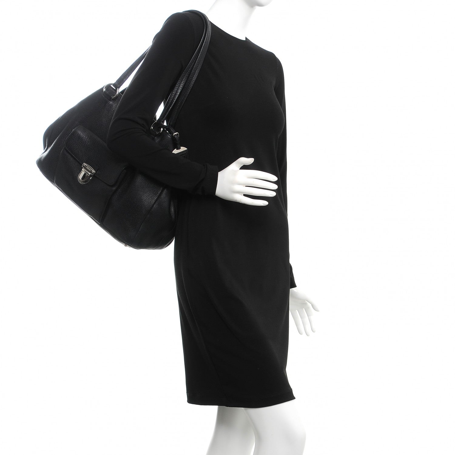 Prada Vitello Daino Tote Nero Black 2 of 8