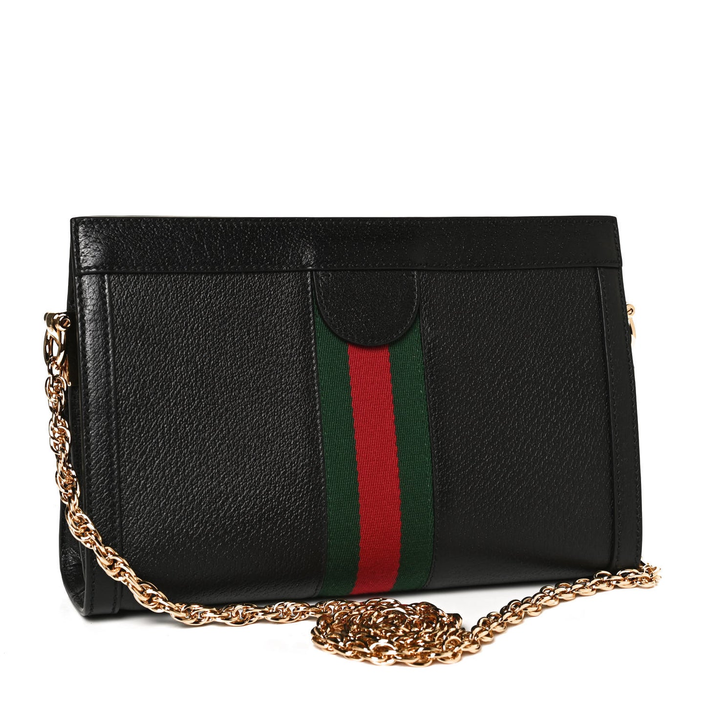 Calfskin GG Web Small Ophidia Chain Shoulder Bag Black