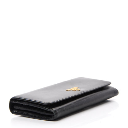 Prada Vitello Move Continental Flap Wallet Black 4 of 11