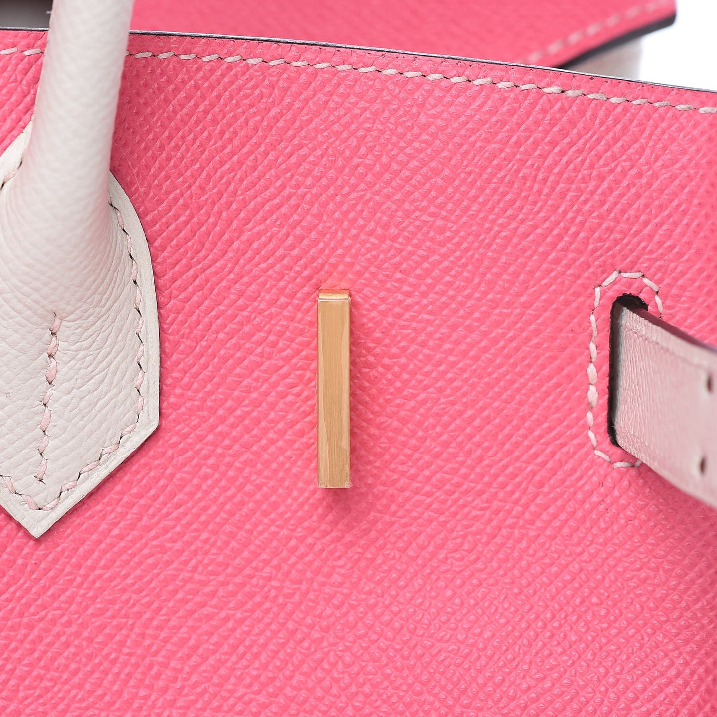 Epsom Horseshoe Birkin 30 Rose Azalee Craie