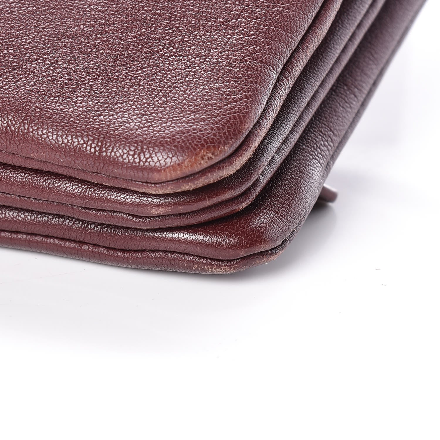 Celine Lambskin Large Trio Crossbody Bag Burgundy 12 of 12